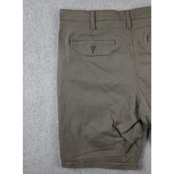Signature Levi Strauss Shorts Mens Size 44 Gray Flat Front Heavyweight Chino - Picture 4 of 14